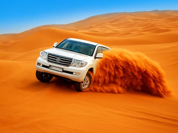 Morning Desert Safari Dubai – Dune Bashing, Camel Ride & Sandboarding Fun